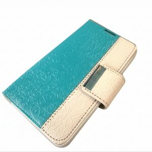 Thankscase two-tone design (teal/white) Samsung Galaxy S6 Phone case w/pocket